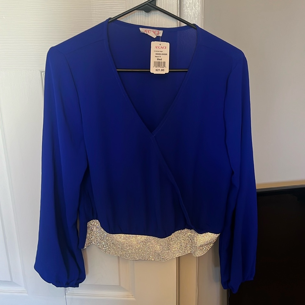 Agaci rhinestone waist top